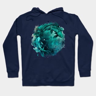 Watercolor Zodiac - Pisces Hoodie